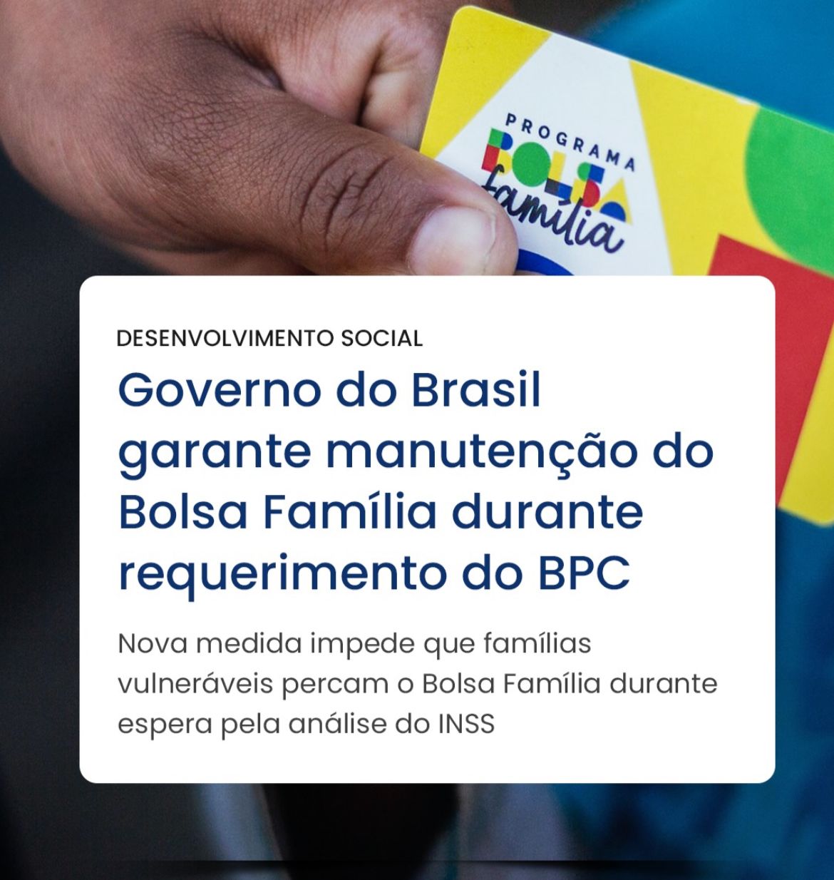 O que muda com o Bolsa Família durante o pedido do BPC
