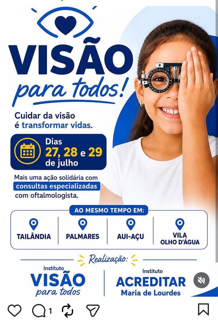Instituto Acreditar repete o sucesso com consultas oftalmológicas em Tailândia, Palmares, Auí-Açu e Olho D’água